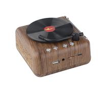 VGEBY Altavoz Bluetooth, Tocadiscos Retro de Madera, Subwoofer de Alta Definición para el Hogar, Fiesta, Uso Al Aire Libre