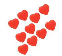 VGEBY Amortiguador de Vibración de Raqueta de Tenis de 10 Piezas, Amortiguador de Silicona en Forma de Corazón con Material Suave para Reducir el Daño en la Articulación del, Golpes (Rojo)
