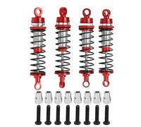 VGEBY Amortiguadores de Coche RC, Amortiguadores Traseros Delanteros de Aleación de Aluminio Amortiguador RC para Coche Traxxas Latrax Teton 1/18 RC(Rojo) Accesorios para Modelos De Coches