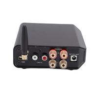VGEBY Amplificador Estéreo de 2 Canales, Amplificador de Potencia de Audio Bluetooth 5.4 de 50 W con Carcasa de Aleación de Zinc, Entrada Auxiliar USB, Control de Graves y Agudos, para (Enchufe de