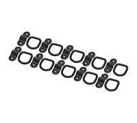 VGEBY Anclajes de Amarre de 10 Uds., Anillo en D Resistente, Montaje en Superficie de Hierro de Alta Resistencia para Remolques, Camiones, Vehículos Recreativos y Barcos (Black)