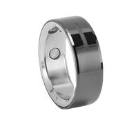 VGEBY Anillo Inteligente con Pantalla Táctil Anillo de Seguimiento de Ejercicios con Pantalla IP68 a Prueba de Agua para Conteo de Pasos Seguimiento de (8 ID: 18,1 mm/0,711 Pulgadas, Circunferencia: