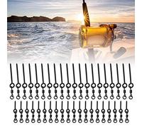 VGEBY Anillos de Pesca de Carpa, Tornillos de Cebo de Acero Inoxidable para Rápido de Señuelo, Paquete de 20 Accesorios de Pesca para Pescadores