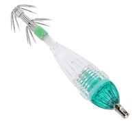 VGEBY Anzuelo LED de Calamar, Cebo Ligero con Luz Forma de Calamar, Color Verde Claro, Lámpara Subacuática con Gancho para Pesca
