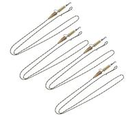 VGEBY Aparejos de Pesca Leader Clips Carp, Líneas de Pesca de Núcleo de Plomo, Kit de 4 Juegos de Cables, Color Combinación LeadClip