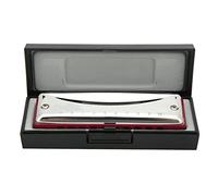 VGEBY Armónica de Blues compacta 10 Agujeros Mouthorgan Bb Llave Acero Inoxidable ABS Resina Instrumento de Viento para Profesionales (Rojo)