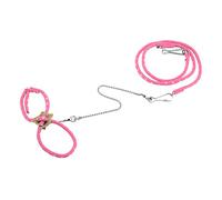 VGEBY Arnés para Hurón, Correa de Nailon Ajustable con Campana para Mascotas Pequeñas, Protección Total y Comodidad para Hámsteres y Ratas (Rosado)