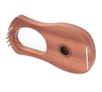 VGEBY Arpa de Lira, Arpa de Cuerdas de Madera de Caoba con 7 Cuerdas de Metal, Caja de Resonancia Resonante, Bordes Lisos, Incluye Llave de Afinación, para Principiantes y Niños Práctica de Música