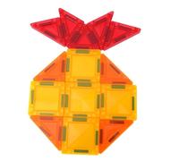 VGEBY Azulejos Magnéticos de Viaje, Mini Juego de Juguetes de Construcción Magnéticos de Plástico con Caja de Metal, Actividad de Viaje Educativa de 56 Piezas para Paseos en Automóvil, Vuelos,