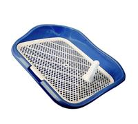 VGEBY Bandeja para Orinal para Perros con Espacio Grande, Elegante y Lavable, Almohadilla de Rejilla de Malla para Entrenamiento de Mascotas en Interiores, Plástico de 21,7x18,1x4,3 Pulgadas (Blue)