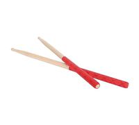 VGEBY Baquetas 5A con Agarre Antideslizante, Baquetas con Antideslizante, Madera de Arce con de Goma para Adultos, Niños y Principiantes (rojo)