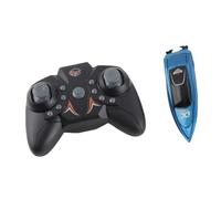 VGEBY Barco Teledirigido para Piscina Lago, 2.4Ghz RC Boat con Hélices Gemelas Cuerpo a Prueba de Choques, Giro de 360 Grados Pequeño Juguete Regalo para Niños (Blue)