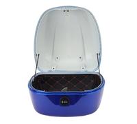 VGEBY Baúl para Motocicleta, Caja de Almacenamiento ABS Impermeable, Baúl de 33L con Forro Extraíble para Scooters y Bicicletas Eléctricas (Blue)