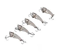 VGEBY Blade Baits Señuelos de Pesca de Metal, Cebo Duro de Acero de Alto Carbono con Ganchos Triples con Acabado Brillante, Juego de 5 Piezas para Pesca de Trucha Lubina en Agua Dulce Salada (3,5 g)