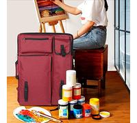 VGEBY Bolsa de Tracción 4K con Protección de Mano Portátil y Correa de Hombro Ajustable, Ideal para Dibujar en Movimiento (Rojo)