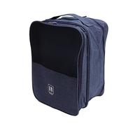 VGEBY Bolsa de Zapatos de Viaje Bolsa de Almacenamiento de Zapatos Portátil Impermeable para Viajes 3 Capas con Capacidad para 3 Pares de para Personal de Oficina Tela Oxford Catiónica (Azul Marino)