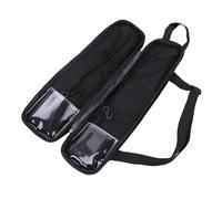 VGEBY Bolsa para Baquetas, Soporte para Baquetas de Tela Oxford de Gran Capacidad con Patrón de Oso, Capacidad para 6 Pares para Adultos Principiantes y Bateristas Profesionales (Black)