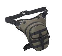 VGEBY Bolsa para Muslo para Motocicleta, Cintura Ajustable de 35 a 47 Pulgadas y Correa para la Pierna, Riñonera Multifunción a Prueba de Lluvia para Montar, Senderismo, Desplazamientos (Green)