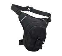 VGEBY Bolsa para Muslo para Motocicleta, Cintura Ajustable de 35 a 47 Pulgadas y Correa para la Pierna, Riñonera Multifunción a Prueba de Lluvia para Montar, Senderismo, Desplazamientos (Black)