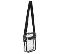 VGEBY Bolso Bandolera Transparente, Bolso de Hombro de PVC Transparente con Cremallera, Resistente Al Agua y Duradero, Ideal para Viajes, Estadios, Eventos y compras. (talla pequeña)