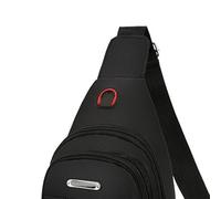 VGEBY Bolso de Pecho para Hombre, Bolso de Hombro Ligero con Bolsillos de Almacenamiento de 3 Capas para Viajes Al Aire (Bolsillo Interior Negro.)