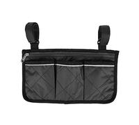 VGEBY Bolso Lateral para Silla de Ruedas, Scooter Brazo Tote Multifuncional, Manos Libres Reposabrazos, Bolsa Organizador, Almacenamiento Walker, Bolsa Colgante, Organizador de Almacenamiento, Negro