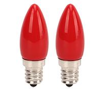VGEBY Bombilla LED E12 Roja para Candelabro, 2 Mini Bombillas de Cristal con Base E12 para Lámpara de Techo, Aplique de Pared, Lámpara de Dios de la Riqueza, Boda, Navidad, Halloween