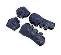 VGEBY Botas de Tendón Transpirables para Salto de Caballo, Frente Abierto, Ajuste Ajustable para Entrenamiento y Competiciones, Juego de 4 (Medio)