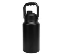 VGEBY Botella de Agua Aislada de 3 Litros, Jarra de Acero Inoxidable para Senderismo, Mantiene el Frío 48 Horas Caliente las 24 Horas, Perfecta para Acampar y Gimnasio (BLACK)