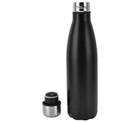 VGEBY Botella de Agua de Acero Inoxidable con Forma de, Resistente a los Arañazos, para Deportes Al Aire Libre, Viajes de Acampada, 1 Paquete (negro mate)