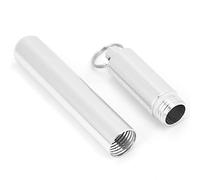 VGEBY Botella para Palillos de Dientes, Soporte Portátil para Palillos de Dientes de Aleación de Aluminio para Viajes, Campamentos y Picnics con Diseño de Llavero y Capacidad para hasta 10 de