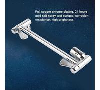 VGEBY Brazo de Ducha Ajustable, Cromado de Cobre Completo, Engranajes Dobles para Capacidad de Peso Pesado, Perfecto para Cabezales de Ducha Estándar y Tipo Lluvia