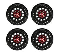 VGEBY Buje de Rueda de Coche RC Aleación de Aluminio CNC Mecanizado Llantas de Rueda RC de 2,9 Pulgadas Diseño de Centro bajo de 12 Orificios 4 Piezas para SCX6 1 6 Uso de Escalada en Senderos de