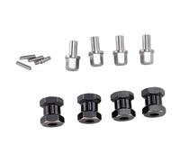 VGEBY Buje Hexagonal RC, Adaptador de Rueda de Latón para Orugas SCX10 1/10, Actualización Resistente para Mejorar la Estabilidad (Black)