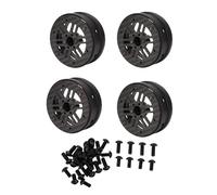 VGEBY Bujes de Rueda RC, Bujes de Coche de Escalada 1/10, Fibra de Carbono Ligera, Reemplazo de 2,2 Pulgadas, Hueco en Forma de Ventilador de 6 Radios