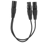 VGEBY Cable Divisor XLR, Conector de Metal para Mayor Claridad de Señal, Adaptador de 1 Macho a 2 Hembra para Micrófonos Profesionales y Equipos de Estudio
