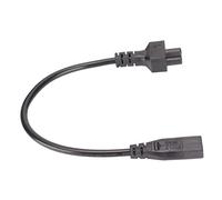 VGEBY Cable Eléctrico IEC C8 a C5, Material de PVC, Cable Adaptador Corto de 30 Cm para Ordenador Portátil y Monitor