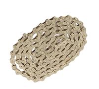 VGEBY Cadena de Bicicleta de 116 Eslabones, Universal de una Sola Velocidad, de Alta Resistencia, para Desviador de Bicicleta de Montaña, con Gran Compatibilidad, para Bicicletas de (GOLD)