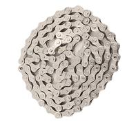 VGEBY Cadena de Bicicleta de 116 Eslabones, Universal de una Sola Velocidad, de Alta Resistencia, para Desviador de Bicicleta de Montaña, con Gran Compatibilidad, para Bicicletas de (SILVER)