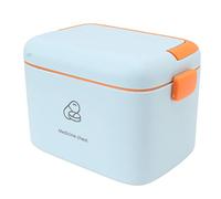 VGEBY Caja de Almacenamiento de Medicamentos, Organizador de Plástico Grueso con Bandeja Extraíble para el Hogar, Viajes y Suministros de Primeros Auxilios para Acampar (Escribe un)