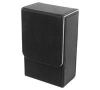 VGEBY Caja de Almacenamiento de Tarjetas, Caja de Tarjetas de Cuero PU para Tarjetas de Tarot de Tamaño Estándar Universal (Negro)