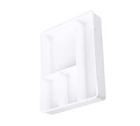 VGEBY Caja de Bandeja Divisoria de Escritorio con Gran Capacidad, Almacenamiento de Maquillaje de Escritorio Práctico y Hermoso, para Dormitorio de Estudiantes de Oficina (WHITE)
