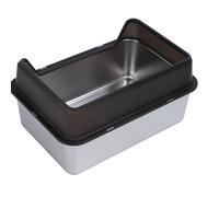 VGEBY Caja de para Gatos de Acero Inoxidable, Antisalpicaduras, Pared Alta, Fácil Acceso para Gatos Grandes (Black)
