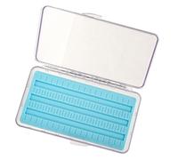 VGEBY Caja de Pesca con Mosca, Diseño de Múltiples Ranuras, Caja de Anzuelos de Silicona con Tapa Transparente de ABS para Varios Cebos, Señuelos, Anzuelos (Grueso tamaño pequeño)