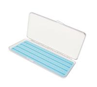 VGEBY Caja de Pesca con Mosca, Diseño de Múltiples Ranuras, Caja de Anzuelos de Silicona con Tapa Transparente de ABS para Varios Cebos, Señuelos, Anzuelos (L)