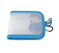VGEBY Caja para Señuelos de Pesca, Caja para Aparejos de Nailon PC Transparente Resistente Al Agua con 6 Compartimentos y Cremalleras Dobles, para Equipos de Pesca Al Aire y (BLUE)