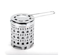 VGEBY Calentador para Acampar, Calentador Portátil para Tienda de Campaña con Disipación de Calor de Doble Capa de Acero Inoxidable con Mango Incorporado de Resistencia Al Calor para (estrella luna)