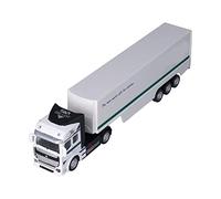 VGEBY Camión de Juguete 1:48 Aleación y Plástico, Coche de Tracción con 1 Ruedas y Remolque, Juguete para Niños, Blanco