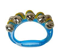 VGEBY Campana de Muñeca con Banda, Instrumento Musical de Percusión de Plástico para Niños, con Sonido Nítido para Educación Musical Temprana, Interacción y Sociabilidad entre Padres e (BLUE)