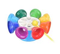 VGEBY Campanas de Mano de 8 Tonos, Instrumento Musical de Color íris con Palos de Plástico para Niños, Juguete de Enseñanza Musical para Niños, Notas C D E F G A B C